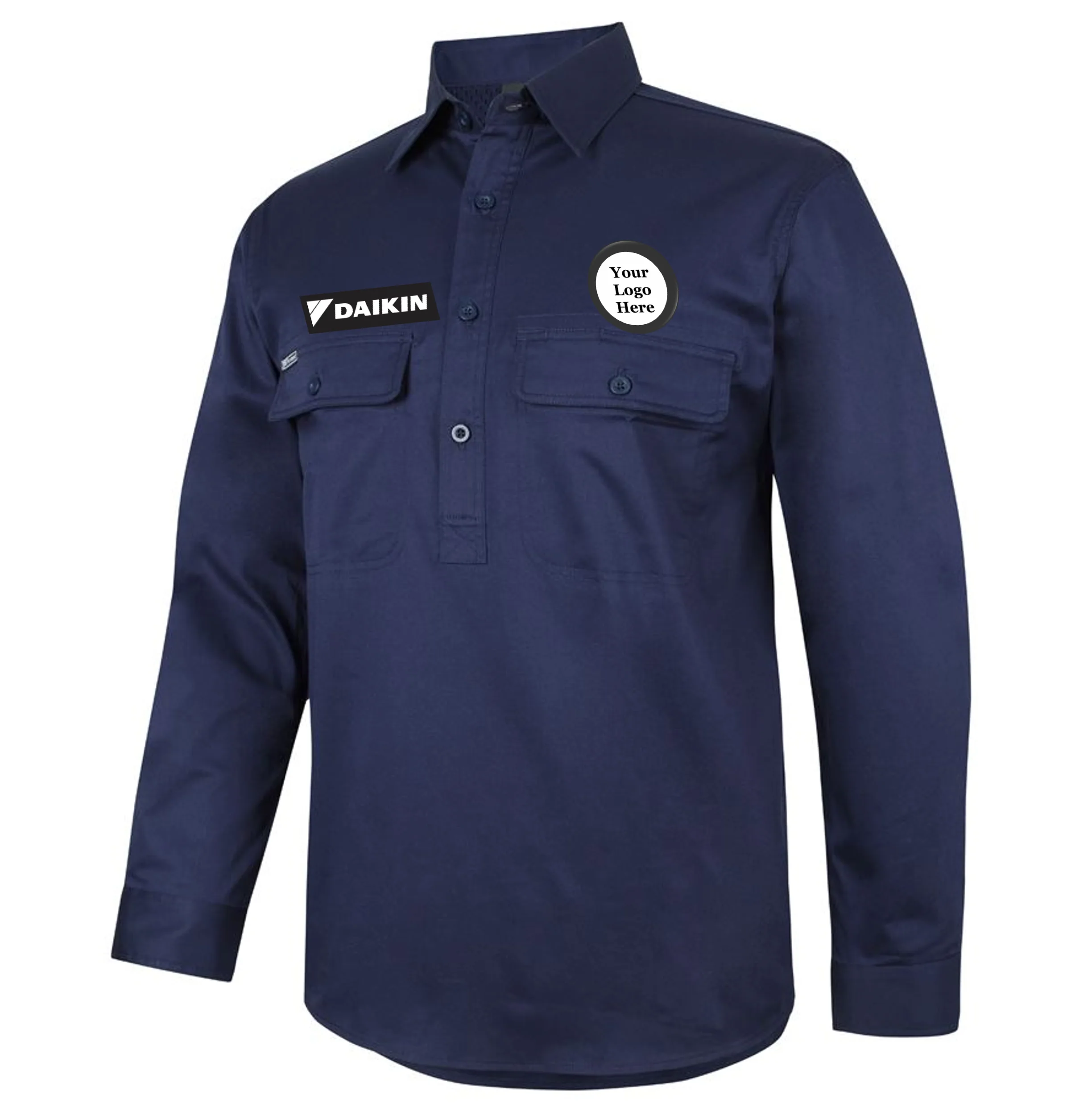 Close Front Work Shirt – Long Sleeve - Image 1